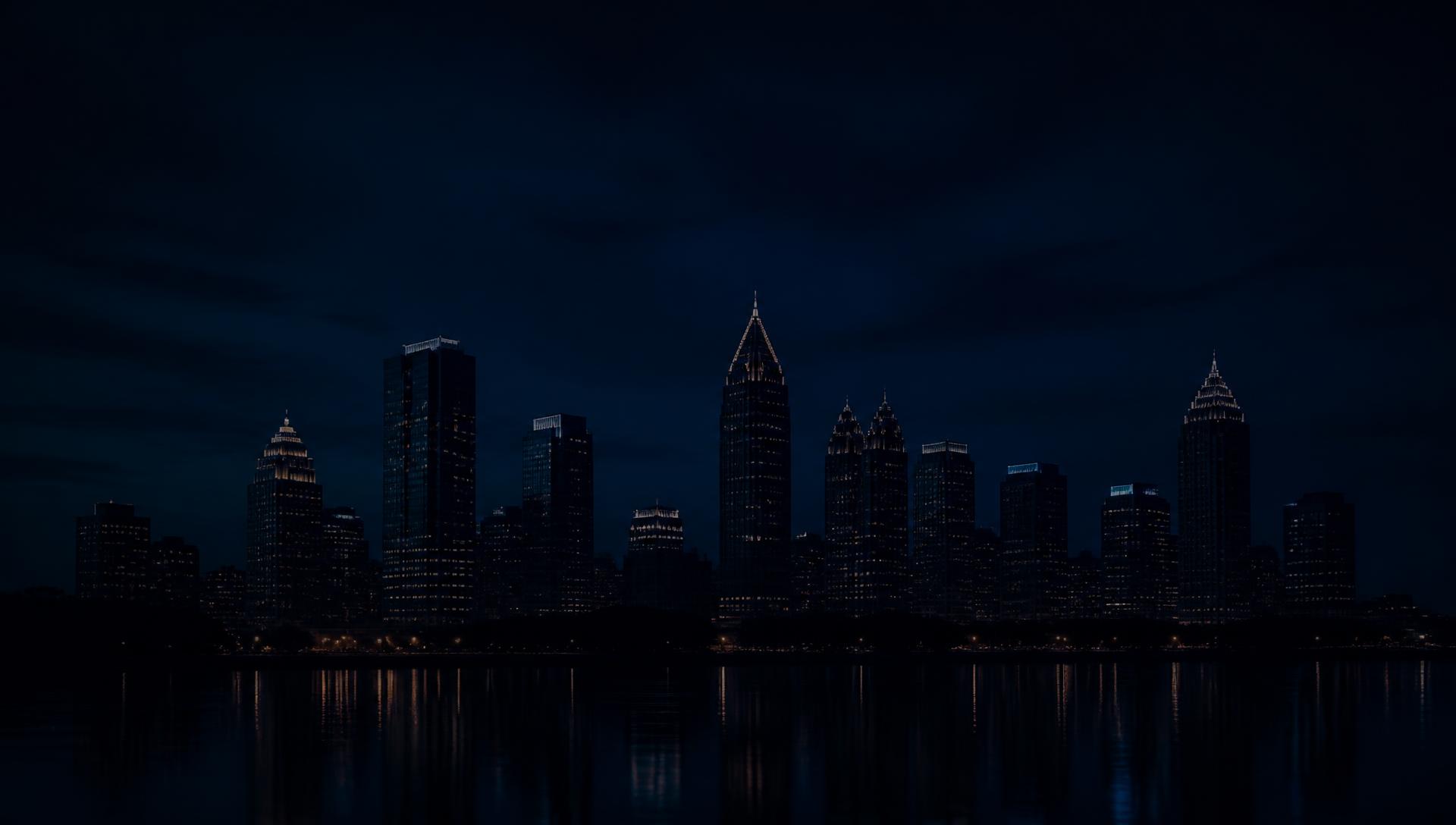 Atlanta skyline at night